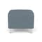 Lesro Siena Lounge Reception 1 Seat Bench, Brushed Steel, RF Serene Upholstery SN1001 - alternate 1